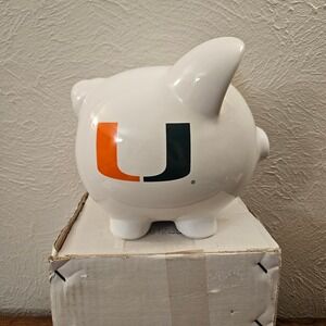 Alumni Group University Of Miami Hurricanes Piggy Bank Gift Giant Ceramic Large
